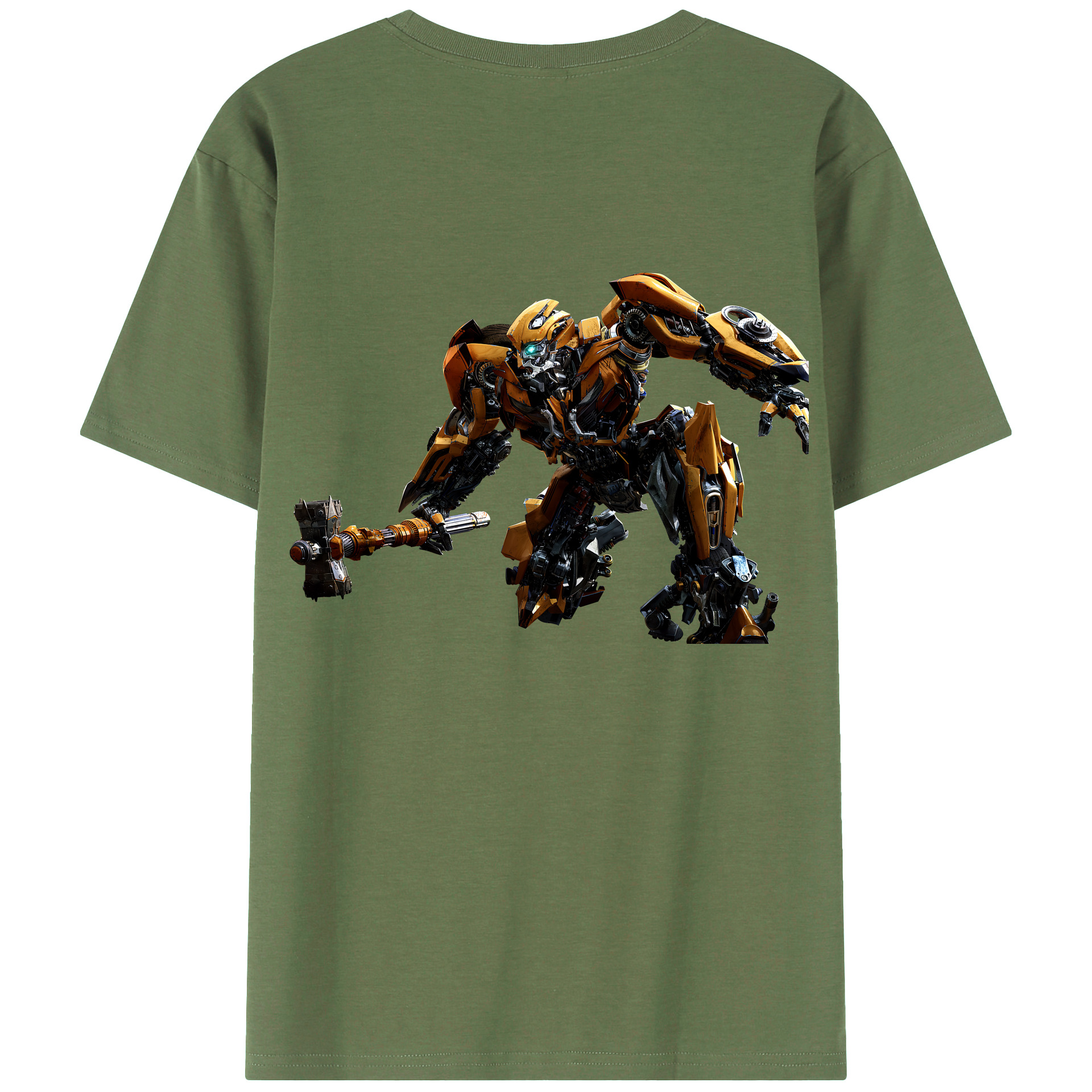 （画像用） Transformers トランスフォーマー 綿100％ メンズ半袖Tシャツ（バックプリント） 通気性